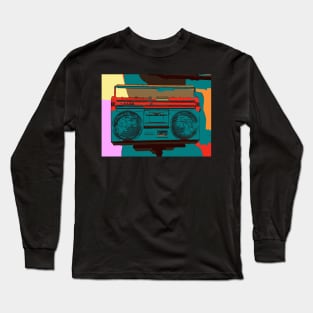 Radio Retro Pop-Art Comic Long Sleeve T-Shirt